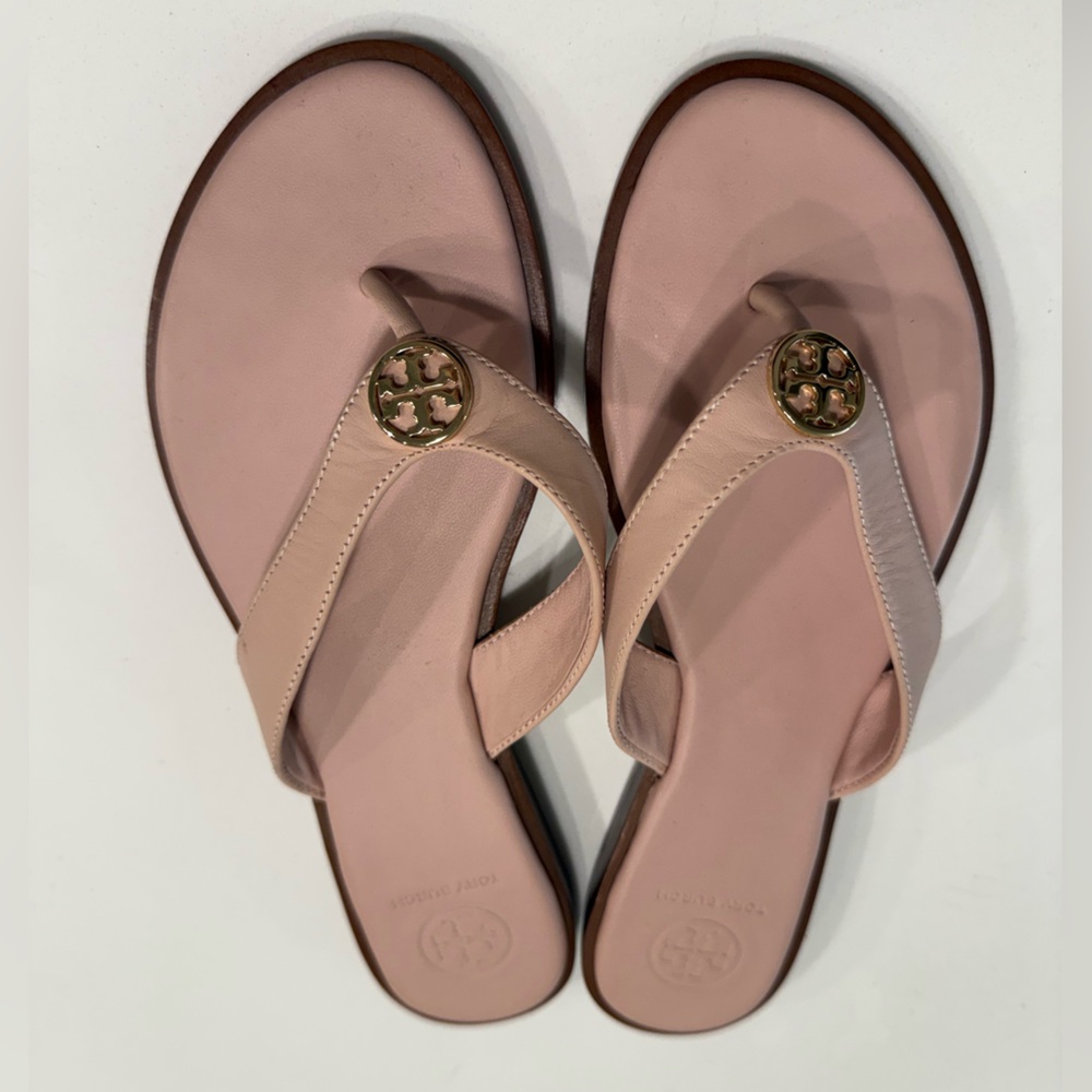 Tory Burch Blush Leather Sandals